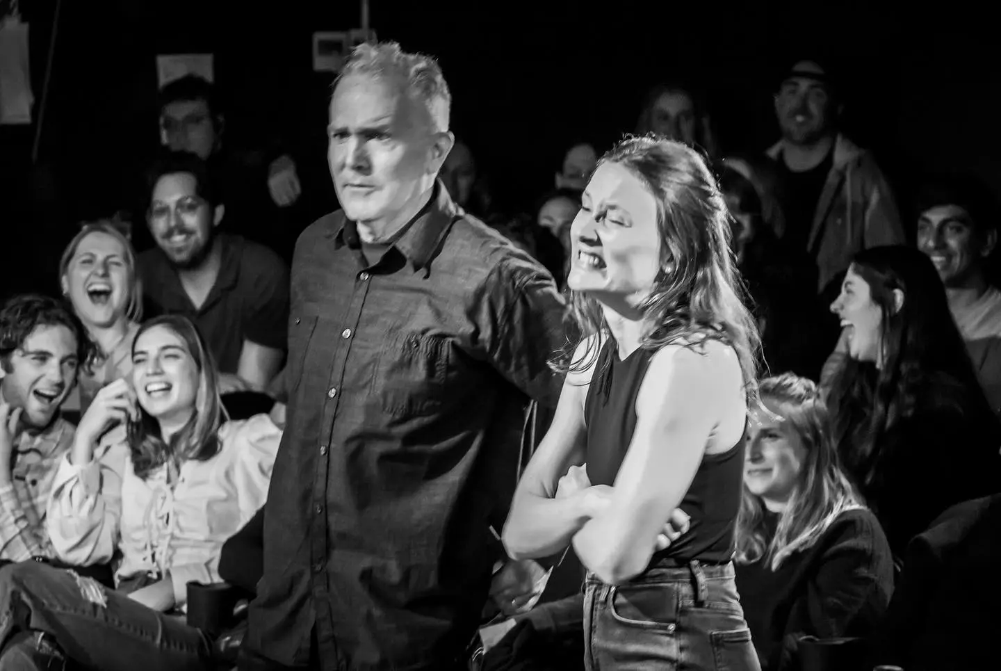 Comedian and psychic duo entertaining the crowd with funny audience reading – best comedy show in New England